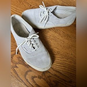 Gray Suede Lace Up Vans